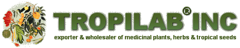 Tropilab Inc., Exporteur en grootverkoper van medicinale 
planten, kruiden,<br> tropische zaden en snijbloemen.